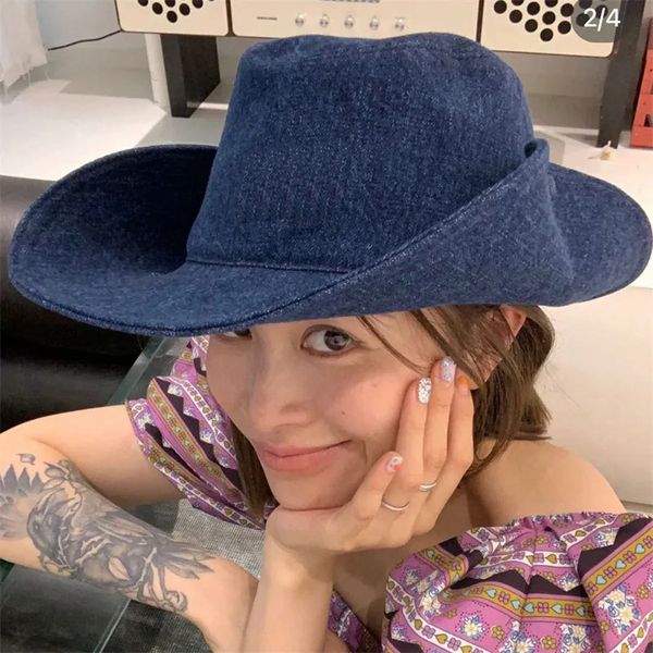Wide Brim Hats Designer Women Jeans Bucket Hat Denim Fitted Flanging Bonnet Fisherman Hat Mens Beanie Cowboy Sunhat
