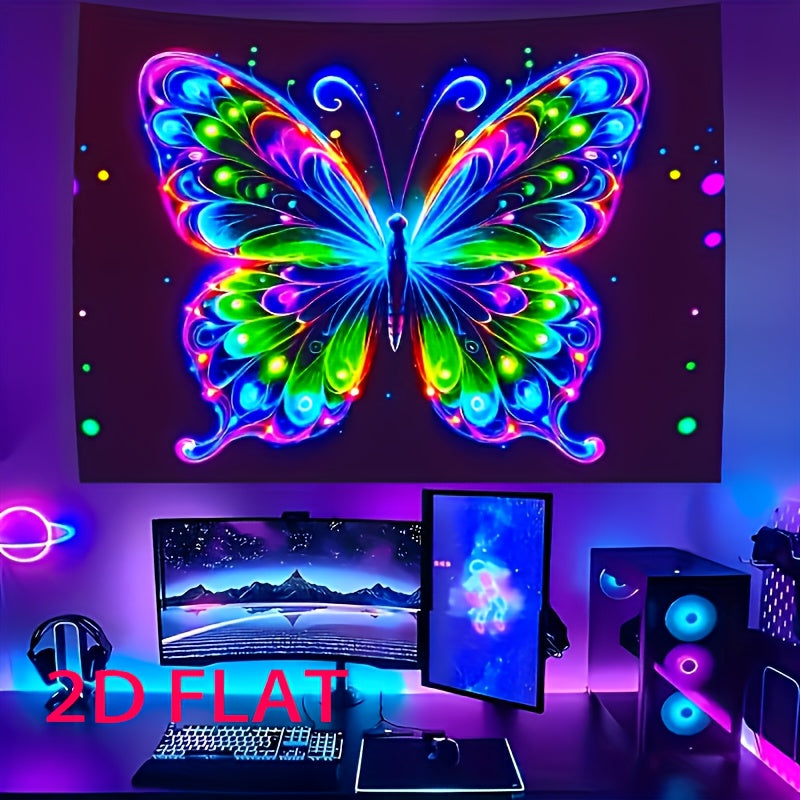 TEMU 2d Flat Rainbow Tapestry - Easy To Hang, Polyester Wall Decoration, Suitable For Bedrooms, Parties, Game Rooms And Living Rooms, And A Great