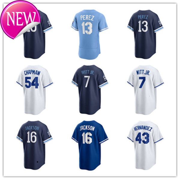 Custom Royals Baseball Jerseys Freddy Fermin Salvador Perez Adam Frazier Maikel Garcia Nick Loftin Vinnie Pasquantino 7 Bobby Witt Jr.