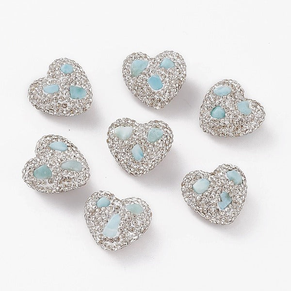 Handmade Polymer Clay Rhinestone Beads