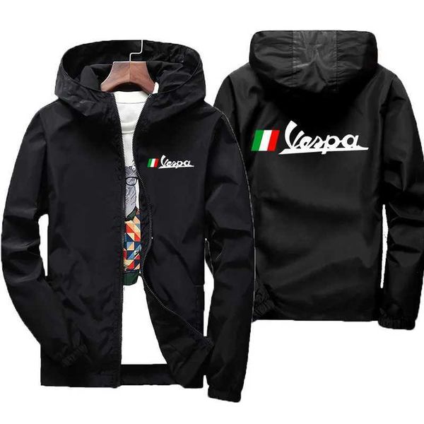 Jackets masculinos 2024 Vespa de verão Vespa New Bomber Casual Moda Moda ao ar livre zíper Ultra Thin Sports SunScreen Clothing H25120