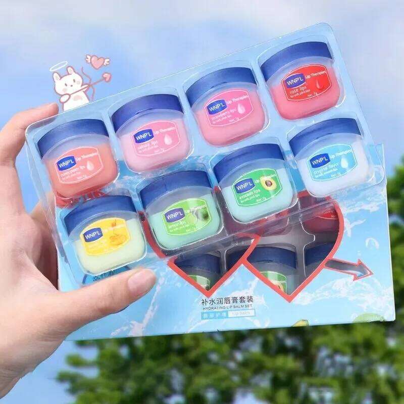 free shipping 4-6-8pcs Moisturizing Lip Balm Set Whitening Moisturizing Base Natural Plant Base Moisturizing Crack Lip Care Jelly Moisturizer