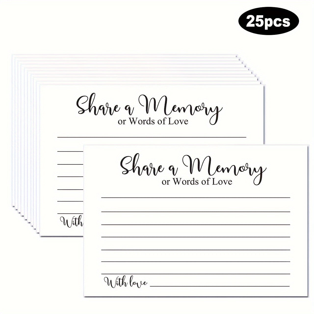 TEMU 25pcs Graduation, Wedding & Retirement Party Memory Cards - Share A Memory Or Word