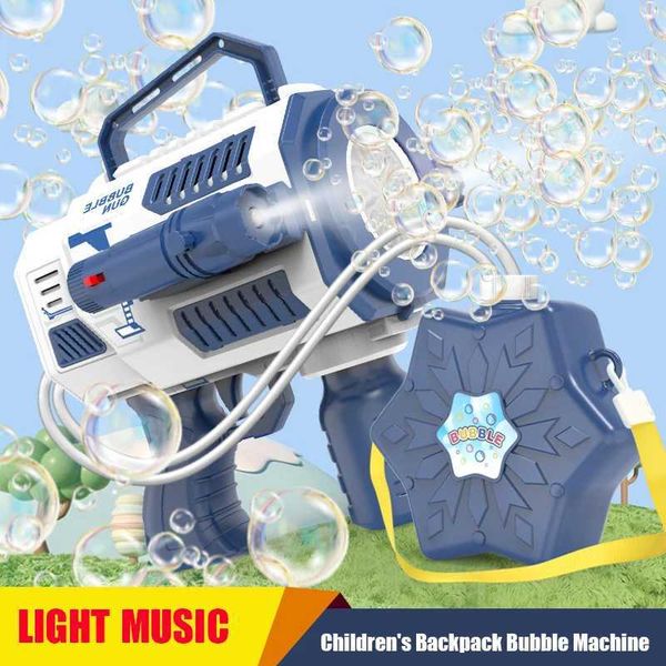 Other Toys Electric Bubble Gun With Large Capacity Flashing Automatic Blower With Light Music Bubbles Maker For Kid Backpack Bubble GunL475L