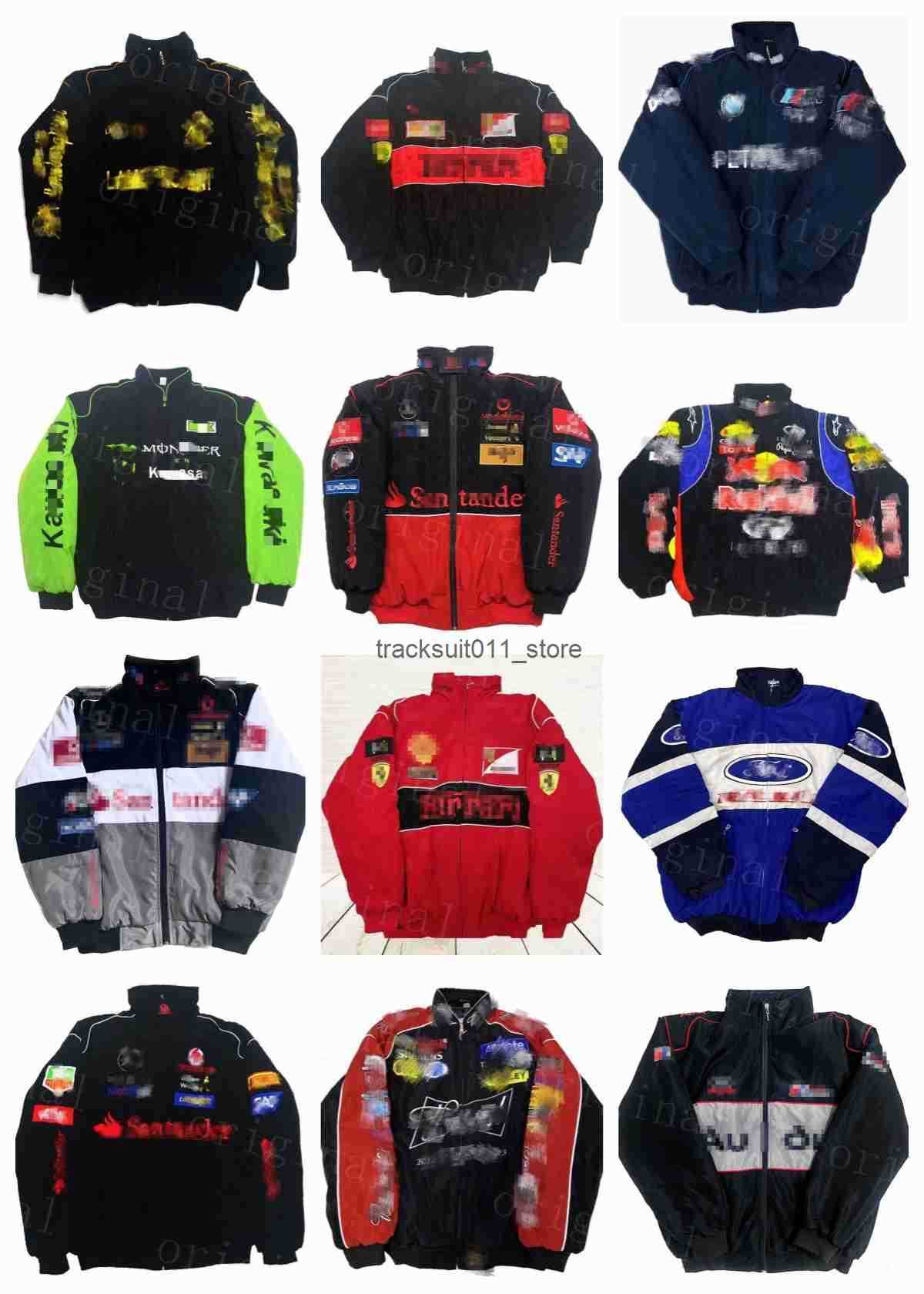F1 Formula One Racing Jacket mens hoodies Vintage winter car Fans Oversized Full Embroidered Cotton Clothing Coat Clothing Racing outerwear Windproo