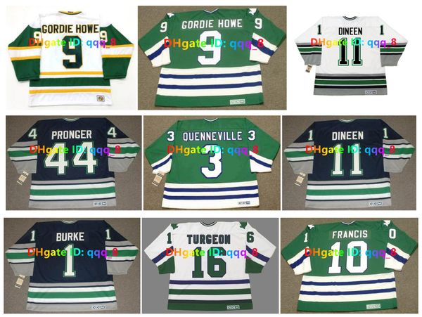 RON FRANCIS CHRIS PRONGER CCM Throwback Hartford Whalers Hockey Jersey GORDIE HOWE BRENDAN SHANAHAN JOEL QUENNEVILLE KEVIN DINEEN RAY FERRAR