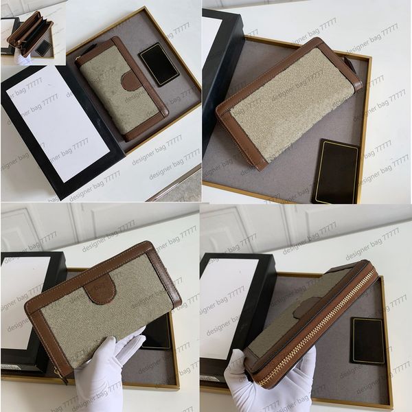 Designer wallets for Men luxury coin purses mens womens credit card holders fashion double letters long clutch bags zipper wallets With box