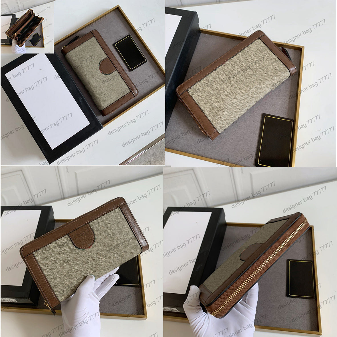 Designer wallets for Men luxury coin purses mens womens credit card holders fashion double letters long clutch bags zipper wallets With box Suitable