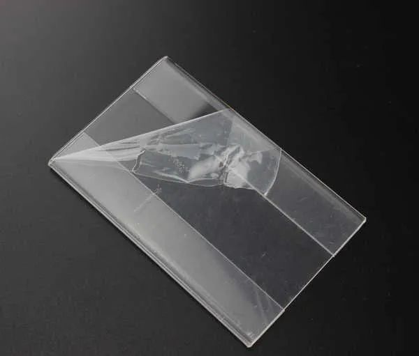 wholesale 15x10cm Acrylic T1.2mm Plastic Sign Price Tag Label Display Paper Promotion Name Card Holders Wall Stick Type ZZ