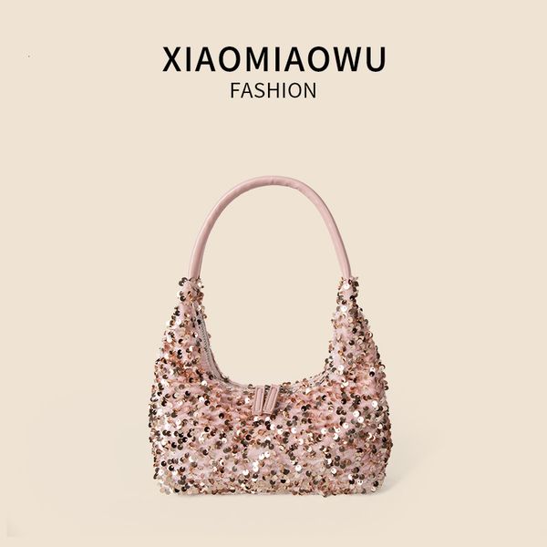 glitter handbag, summer women&#039;s versatile armpit bag, high-end temperament, niche style shoulder bag