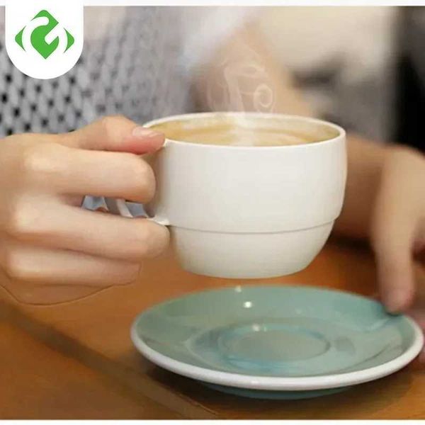 Solid color Coffee Mugs Plastic Milk cups Handgrip Microwaveable 330ml Drinking cup High temperature resistance 2 Optional shapeC241221