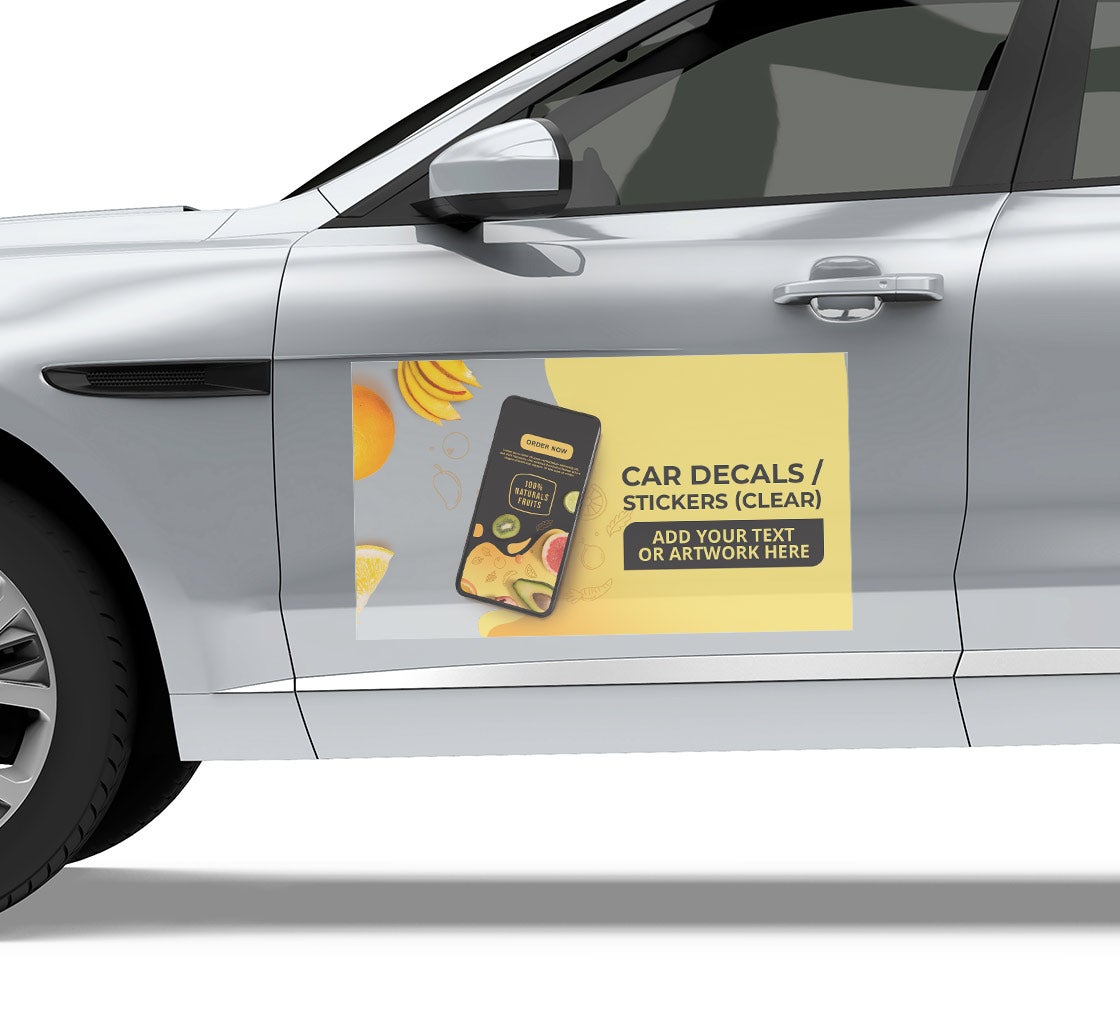 Clear Car Stickers - Customizable Clear Car Decal Stickers