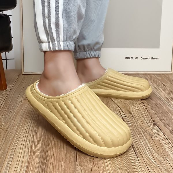 Cotton Wrap Toe Flip Flops Winter Insulation Fashion One Foot Lazy Shoes Large Casual Cotton Slippers