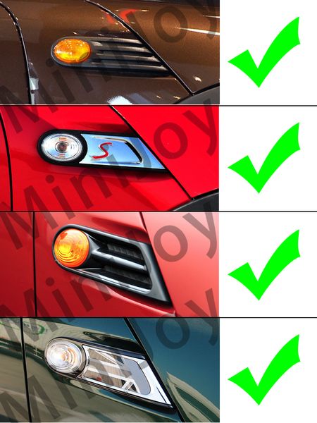 The Black Flag Car Side Fender Marker Light Housing Cover For MINI Cooper D One R56 Clubman R55 Convertible R57 R58 2Pcs-Set