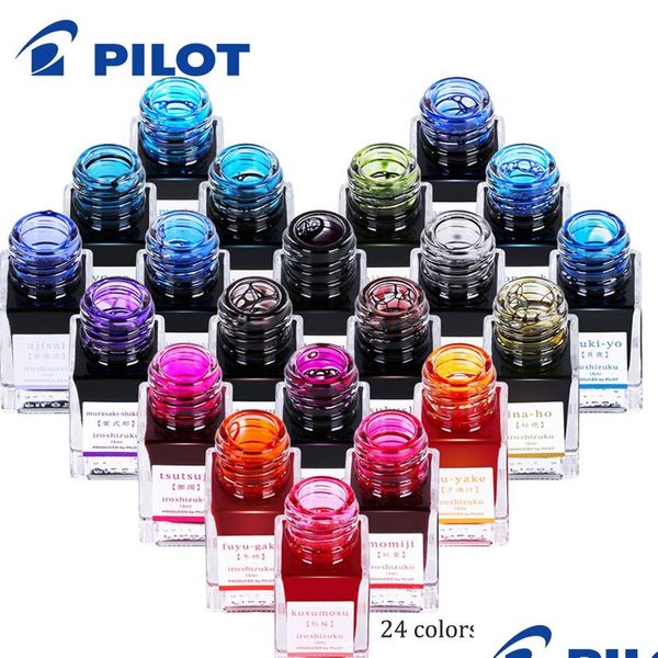wholesale Other Pens Wholesale 1 Bottle Pilot Ink Ink15 Color Iroshizuku Mini 24 Colors Optional 15Ml Noncarbon Pen Office Supplies For Foun