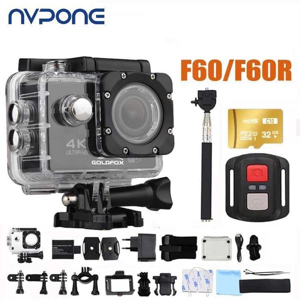 Sports Action Video Cameras F60F60R 16MP 4K Wifi Action Camera 170D Wide Lens 30M Underwater 1080P HD Camera Go Waterproof Pro Sport DV Bike