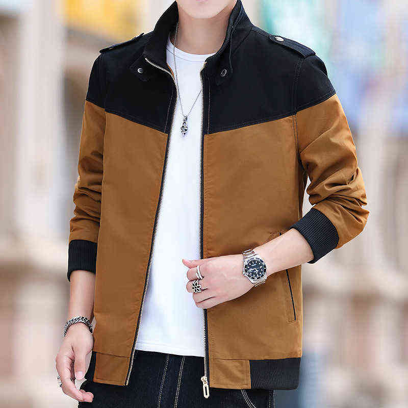 Mens Bomber Jacket 2022 New Spring Men&#039;s Fashion Jacket Coat Casual Stand Collar Windbreakers Men Fashion Clothing G220818