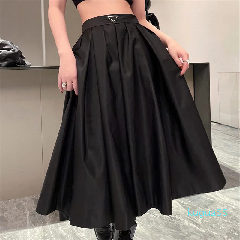 2023-Designer womens dress fashion Casual Dresses summer super large skirt show thin pants party skirts black Size S-L
