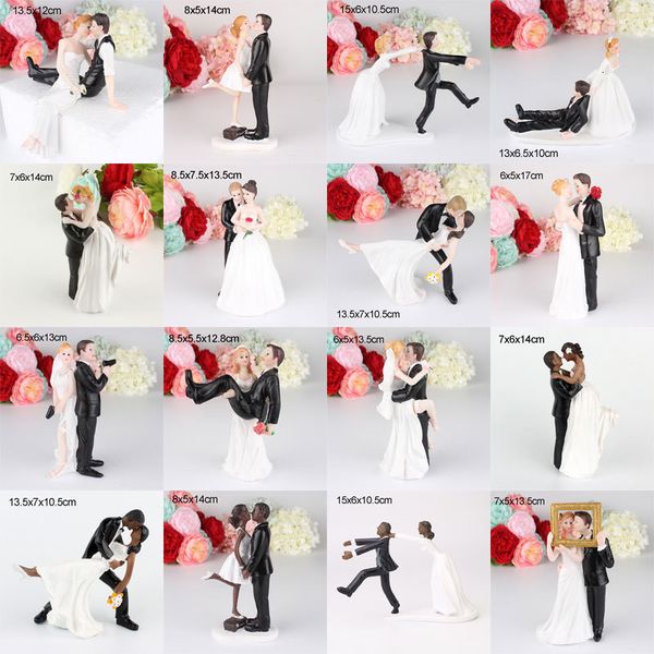 Other Event Party Supplies Bride and Groom Figurines Wedding Cake Toppers Synthetic Resin Dolls Valentine&#039;s Day Engagement Decor Annive