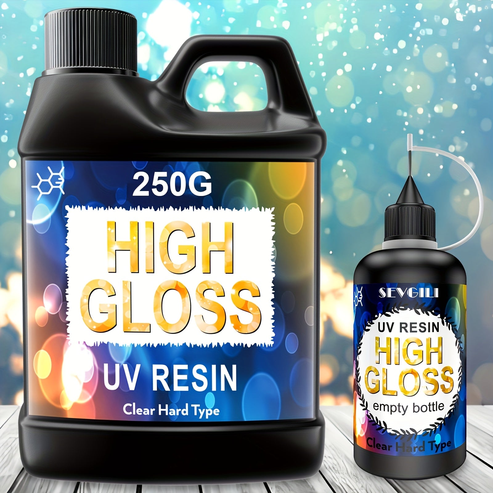 TEMU 250g Uv Resin Adhesive With Uv Lamp, Epoxy Resin Kit, Ultra-high Without Bubbles, Used For Handmade Diy Dried Flower Specimens, Crystal Dropper