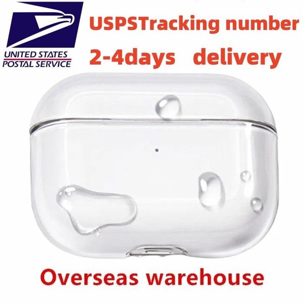 USA Stock For Apple Airpods Pro 2 3nd Airpodspro Airpod 4 Pros Headphone Accessories Solid TPU Silicone Protective Earphone Case Wireless Ch