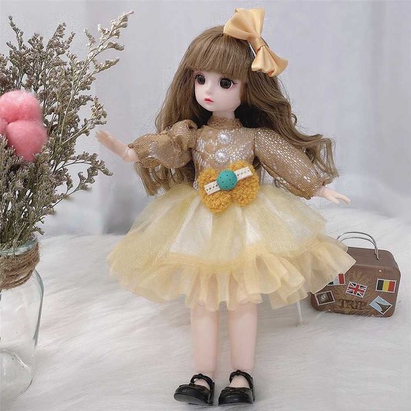 30cm 1-6 BJD Anime Dolls with Fashion Full Set Clothes 23 Joints DIY Dress Up Toy for Children Girls Holiday Birthday Gifts Y240731