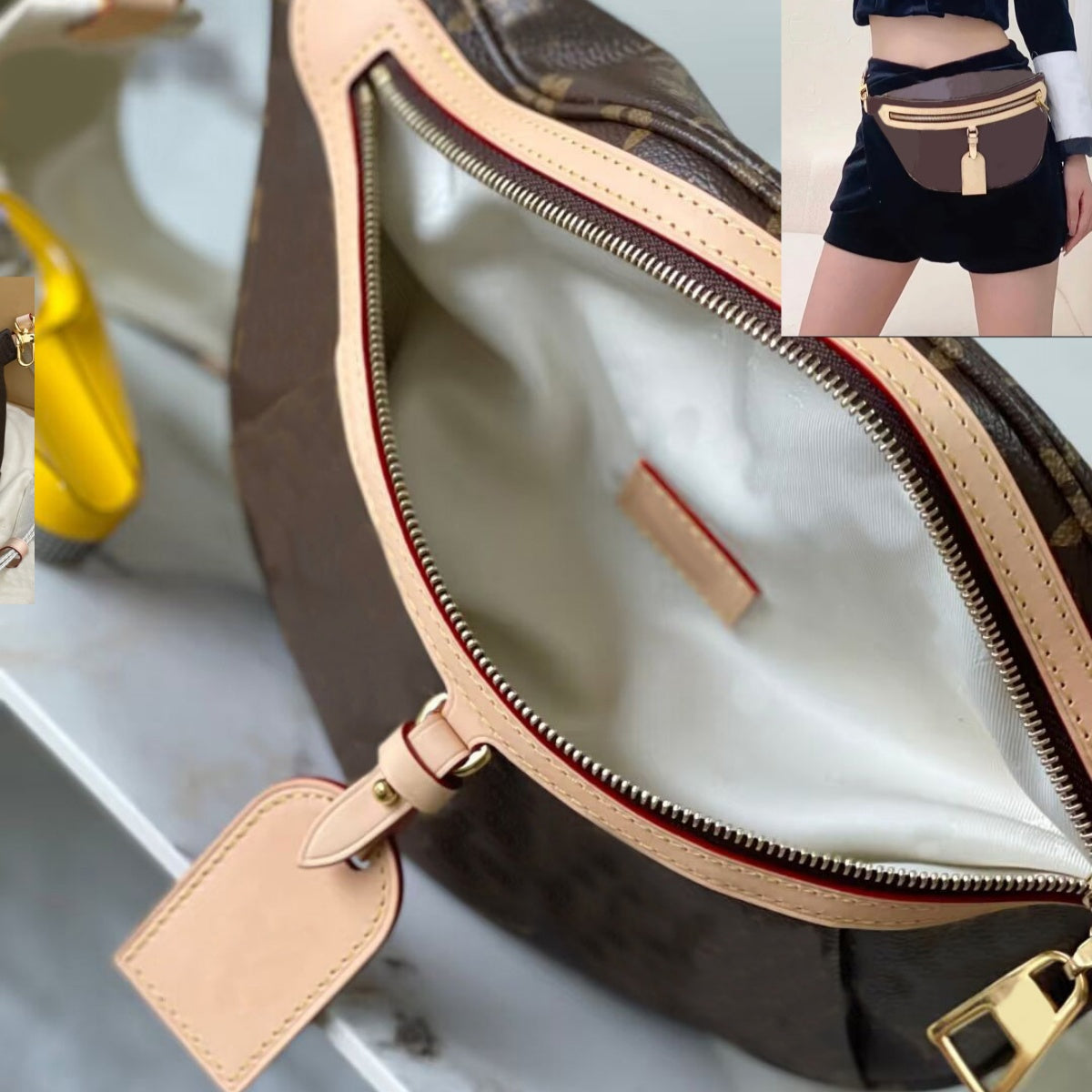 Leather Bum bag designer fanny pack women belt bag designer waist bags black brown mens crossbody luxury mini bumbags zipper fashion retro classical