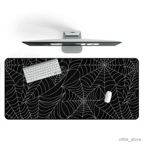 Mouse Pads Wrist Rests Gaming Mouse Pad 900x400 Long Cute Desk Mat Home Decor Gift Large Desk Setup Carpet Spiderweb Mousepad R230830