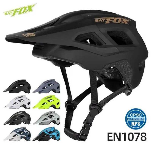 Cycling Helmets BATFOX Mountain Bike MTB Helmet Cycling Downhill Bicycle Road Ultralight Breathable Men Women Integrally-molded Casco Ciclis