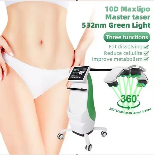 Effective 10D MAXlipo Master LIPO laser slimming machine body Slim weight loss Painless Fat Removal 6D 10D 532nm Green Lights Cold Laser The