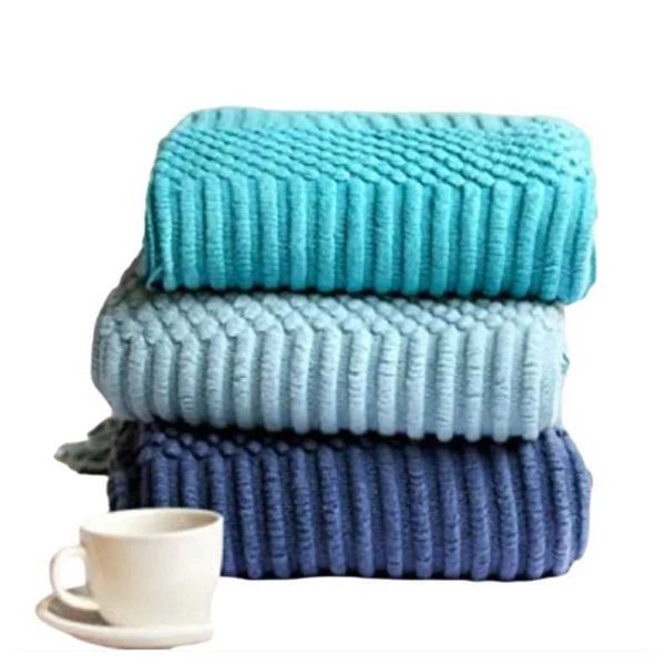 Lightweight Soft Cozy Throw Blanket with Tassels Teal Decorative Throws for Modern Farmhouse Living Room Bedroom Throw for GiftsC241225