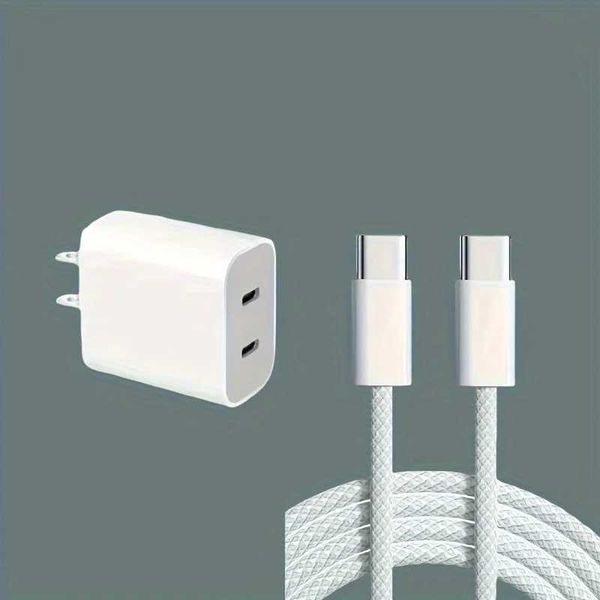 tra fast USB-C wall charger 6.6-inch long cable suitable for iPhone 15 and Galaxy S23 S22 Plus S20-S21 traT250122