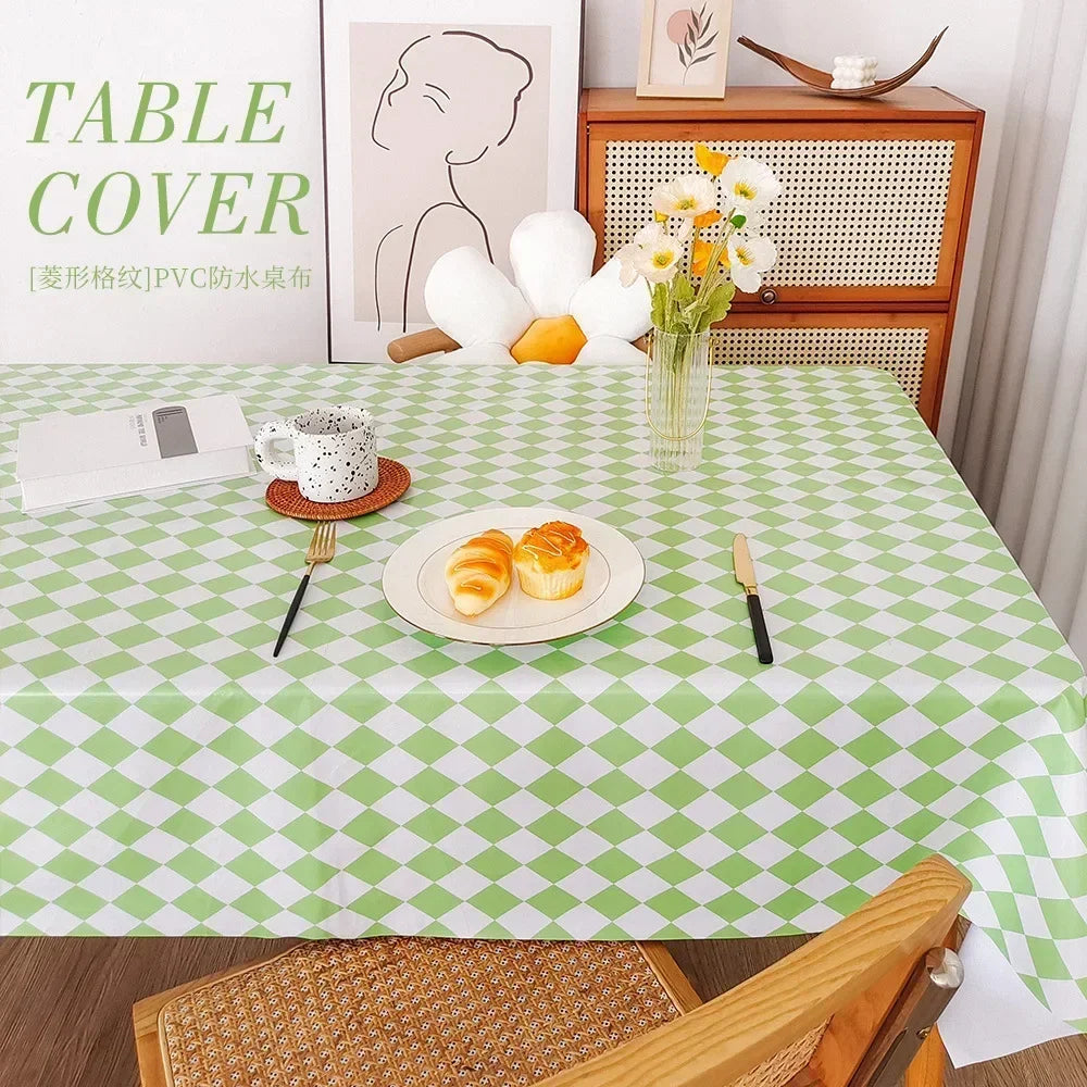 Table Cloths for Dining Table Grid Simple Modern Student Desk Rectangular Cloth Coffee XP7H01