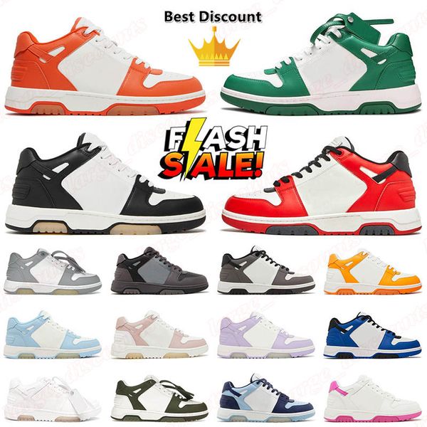 Top Designer Men Women Out Of Office Running Shoes Black White Patent Leather Low-Tops Light Blue Pink Outdoor Trainers Sneakers 36-45 Dhgat