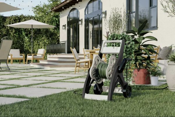 Suncast 175 ft. Hosemobile Hose Reel Cart, Gray garden gardening tools