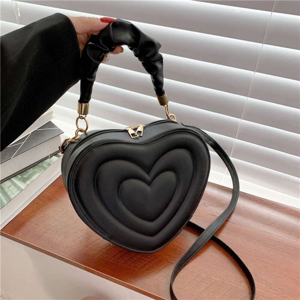 Fashion Love Heart Shape Shoulder Small Handbags Designer Crossbody Bags For Women Solid Pu Leather Top Handle Bag H6.19#17.5