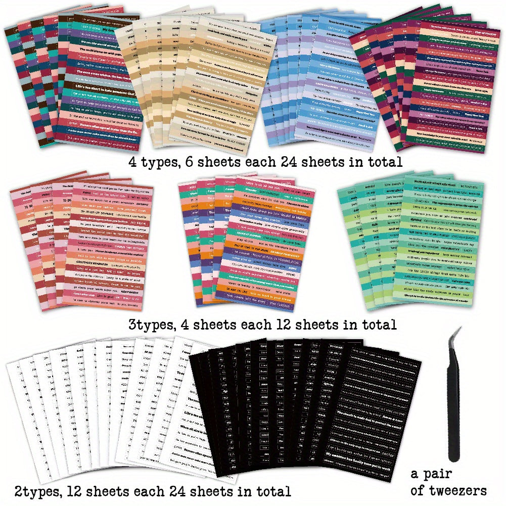 TEMU 1900+ Diary Words Stickers, 60 Gold Quote Stickers, Great For Scrapbooking Diaries, Scrapbooking Supplies, Handmade Quote Stickers For Bullet