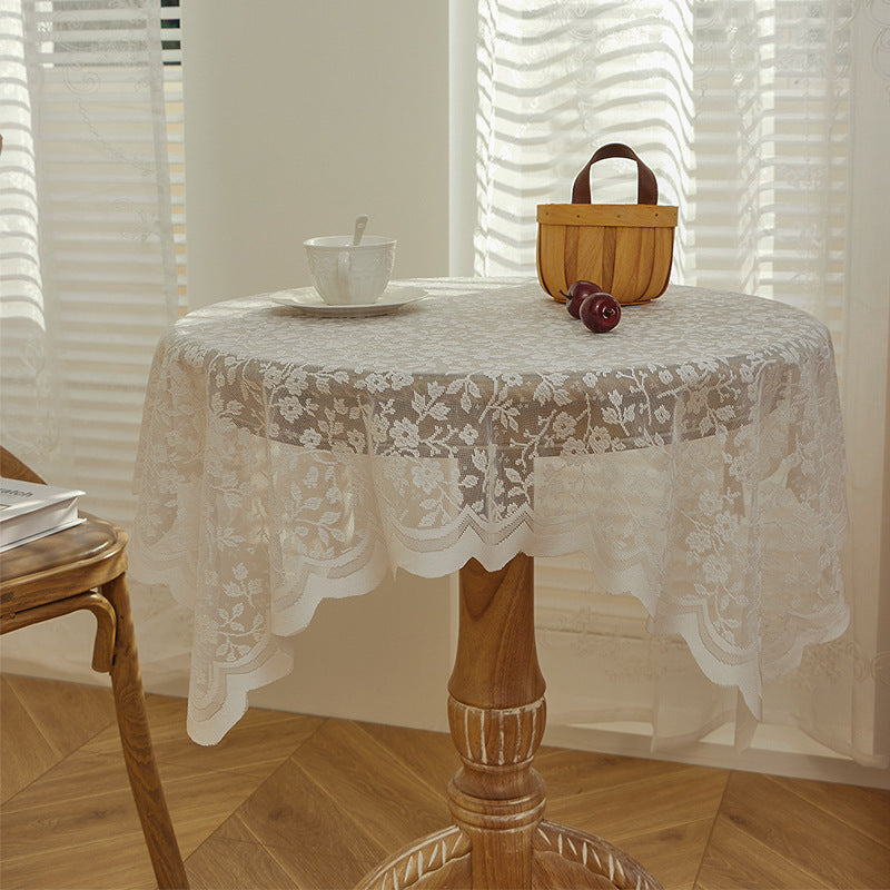 Oil-proof lace hollow table cloth high-end tea table cloth refrigerator cloth long table cloth RTSB01
