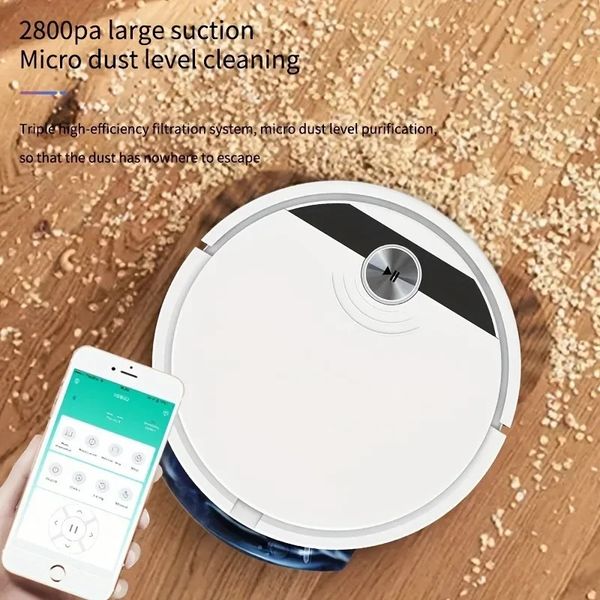Cleaning Appliances 1pc RS800 Smart Vacuum Cleaner Robot 400ml Dustbox Water Tank Strong Suction Low Noise App 231117