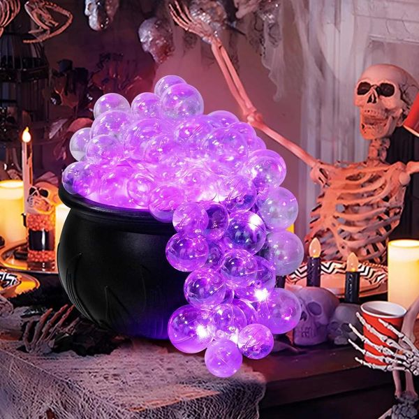 8-inch DIY Bubble Pot Set for Halloween Decoration Interior Black Plastic Bowl Decoration for Home Kitchen Room Party Table W240817