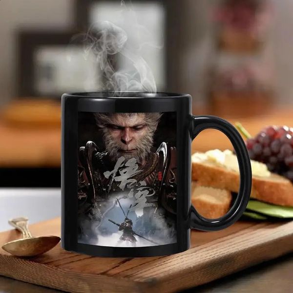 Cup Black Mythical Wukong Cup Sun Wukong Cup 350ml Ceramic Coffee Cup Tea Cup Game Accessories Wukong 240822
