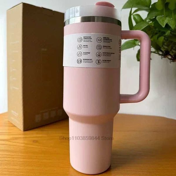 Stainless steel vacuum insulated cup with lid and straw suitable for 40 ounces-1.18 liters of water iced tea coffee etc Y250210