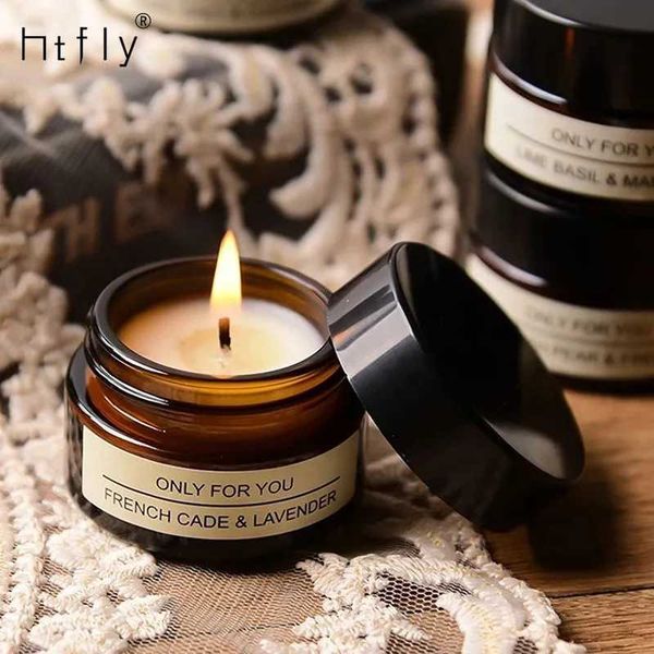 30g Aromatherapy Candle Natural Plant RoseOil Glass Holders Birthday Candle Scented Candle Making Home hotel Wedding DecorationC241224