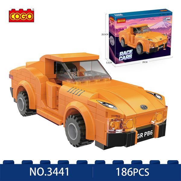 COGO Yellow Cars Building Sets Car Model Sets 178PCS Model Building Blocks Toy Set Car Construction Toy for Boys 6+ and Adults, MOC 3441