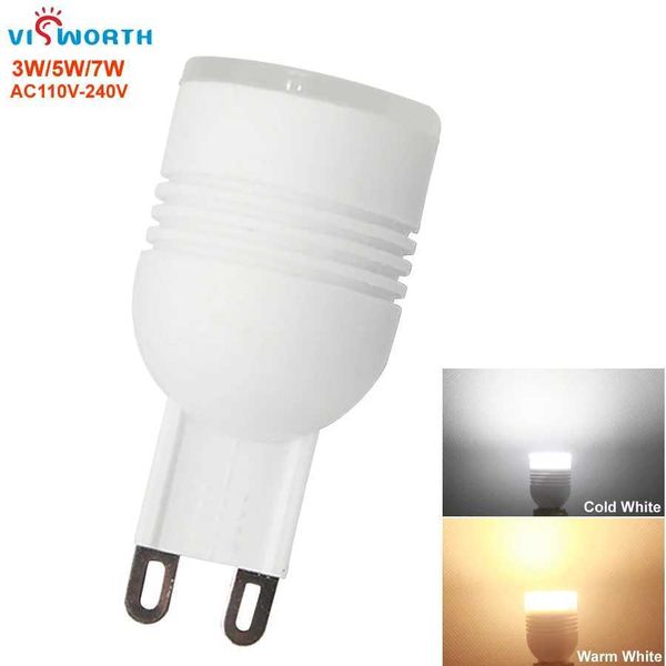 G9 LED bulb 220V 110V AC 3W 5W 7W LED small ceramic pendant lamp SMD3014 spotlight warm white crystal light CL240826