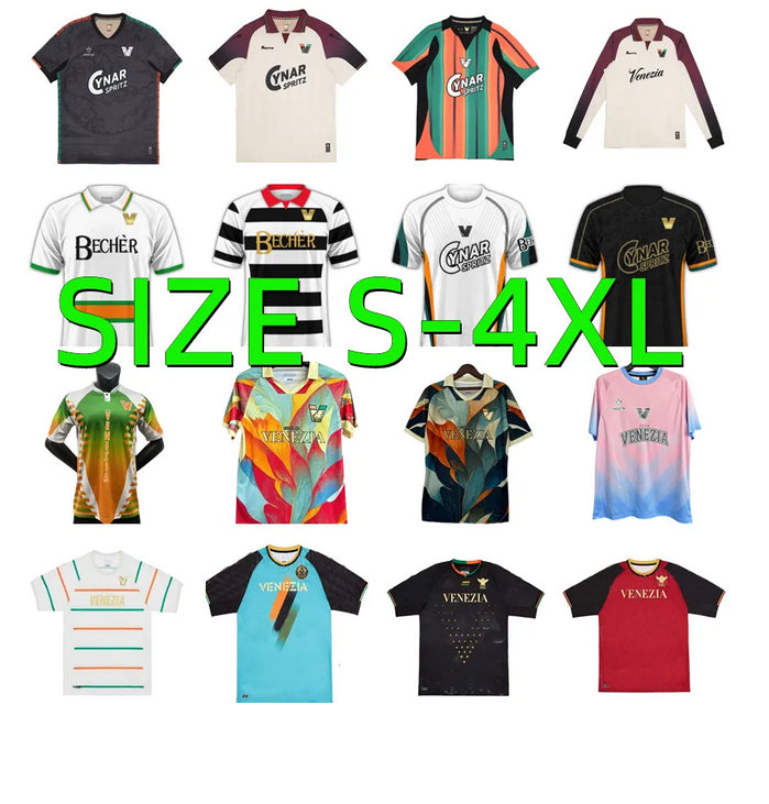 23 24 25 26 VenEzia FC Soccer Jerseys home White Third Blue 4th Red 10# ARAMU 11# FORTE Venice 2025 2026 BUSIO 27# Football Shirts 3rd Adukt Kids Ki