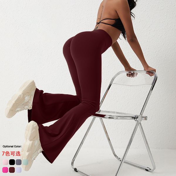 Yoga summer thin women&#039;s beautiful buttocks micro fitness quick drying sports stretch slimming slim fit flared pants