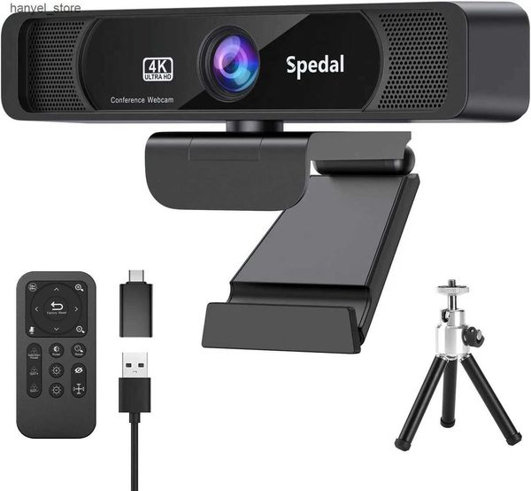 Webcams Spedal 931 HD 4K 30F 120 Wide Angle Webcam Wtih Microphone Remote Control Streaming PC Conferencin Windows Mac Linux L240910