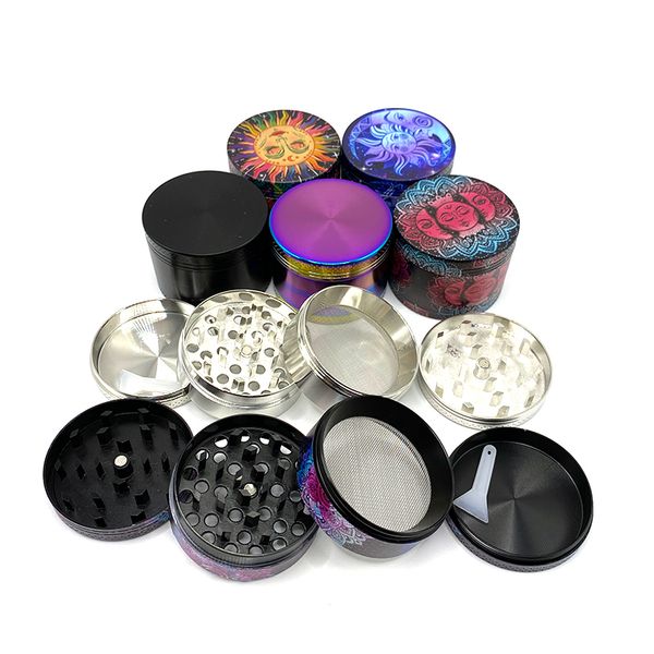 Grass Grinder 50mm Herb Crusher with 18X12.5cm Metal Rolling Tray For Kitchen Spice Creative Gadgets Smoking Accessories