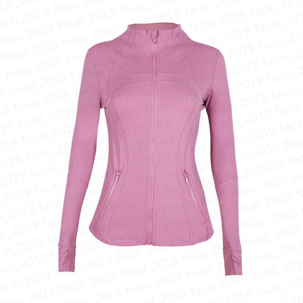 Jackets femininos Yoga Cropped Jacket Roupet Fulm Women Gold Zipper NuAwear Awear Slim Fit Zip Thumb Hole Running Workout Jackets de fitness